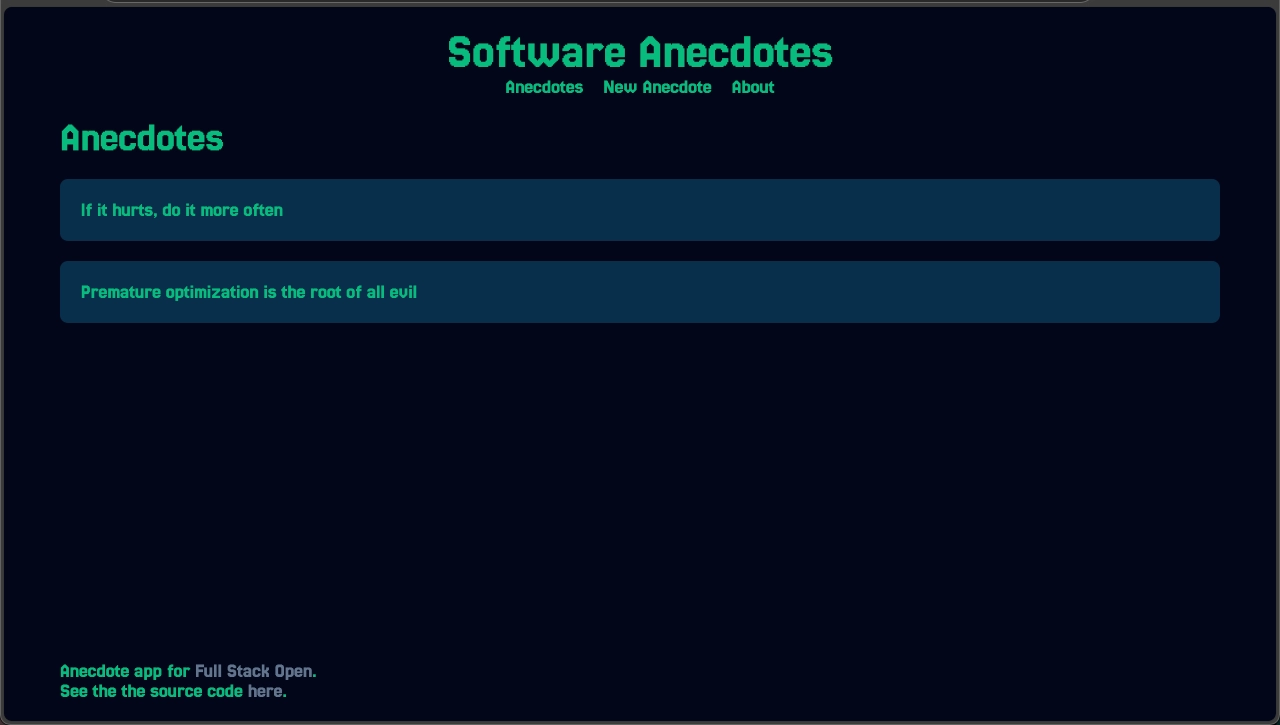 Routed Anecdotes